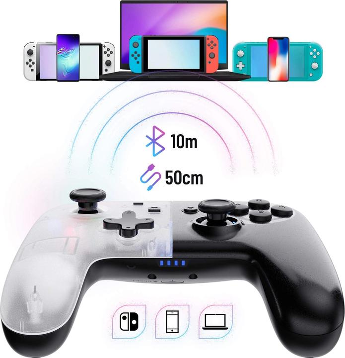 Produktbild Oniverse Onipad - Bluetooth Controller Für Nintendo Switch, PC, IOS & Android - Weiss (Switch, PC, iOS, Android)