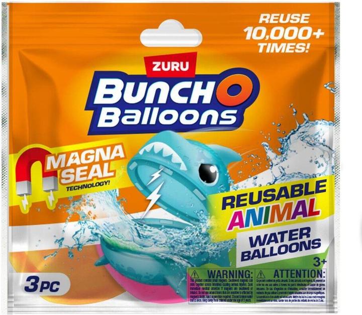 Zuru Bunch O Balloons-Reusable-Animal Reusable Water Balloon (3 Pcs),S1,Foil Bag,Uq,9pc (3x)