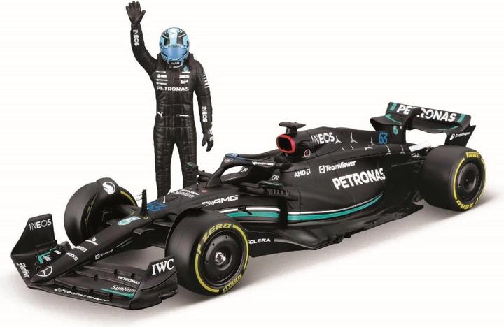 Produktbild Bburago Mercedes-AMG F1 W14 E Perf. 2023 mit Figur 1/24