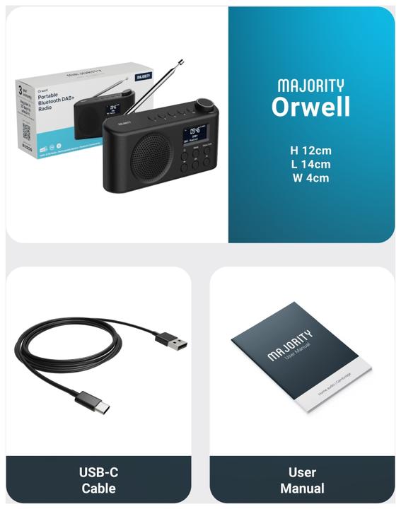 Produktbild Majority Orwell Valo (DAB+, FM, Bluetooth)