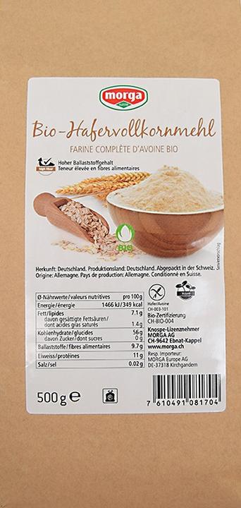 Image du produit Morga Hafervollkornmehl (500 g)