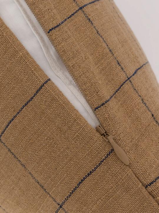 Actual product image Ferm Living Decorative cushion covers GRID brown (50cm x 50cm)