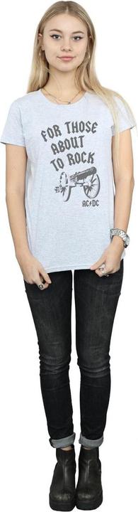 Actual product image AC/DC Womens/Ladies For Those About To Rock Cannon Cotton T-Shirt (L)