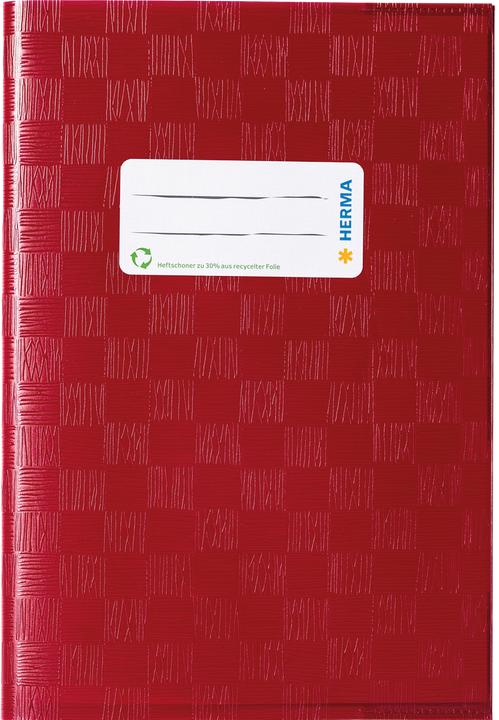 Actual product image HERMA Exercise book cover, DIN A5, made of PP, wine red covered (A5, Hardcover)