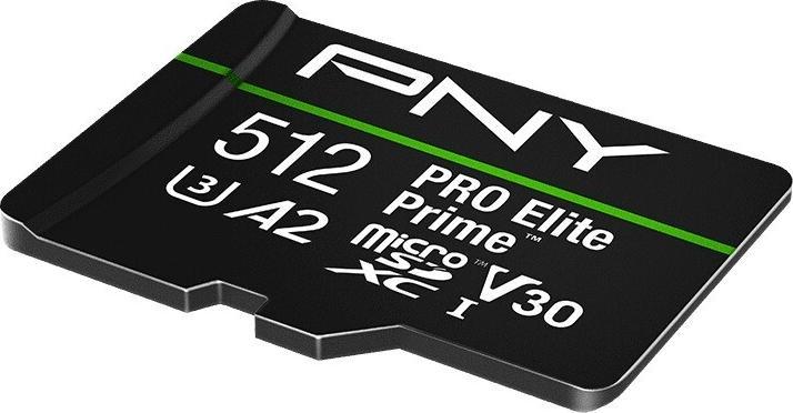 Actual product image PNY microSD Pro Elite Prime 512GB (512 GB, microSDXC, U3, UHS-I)