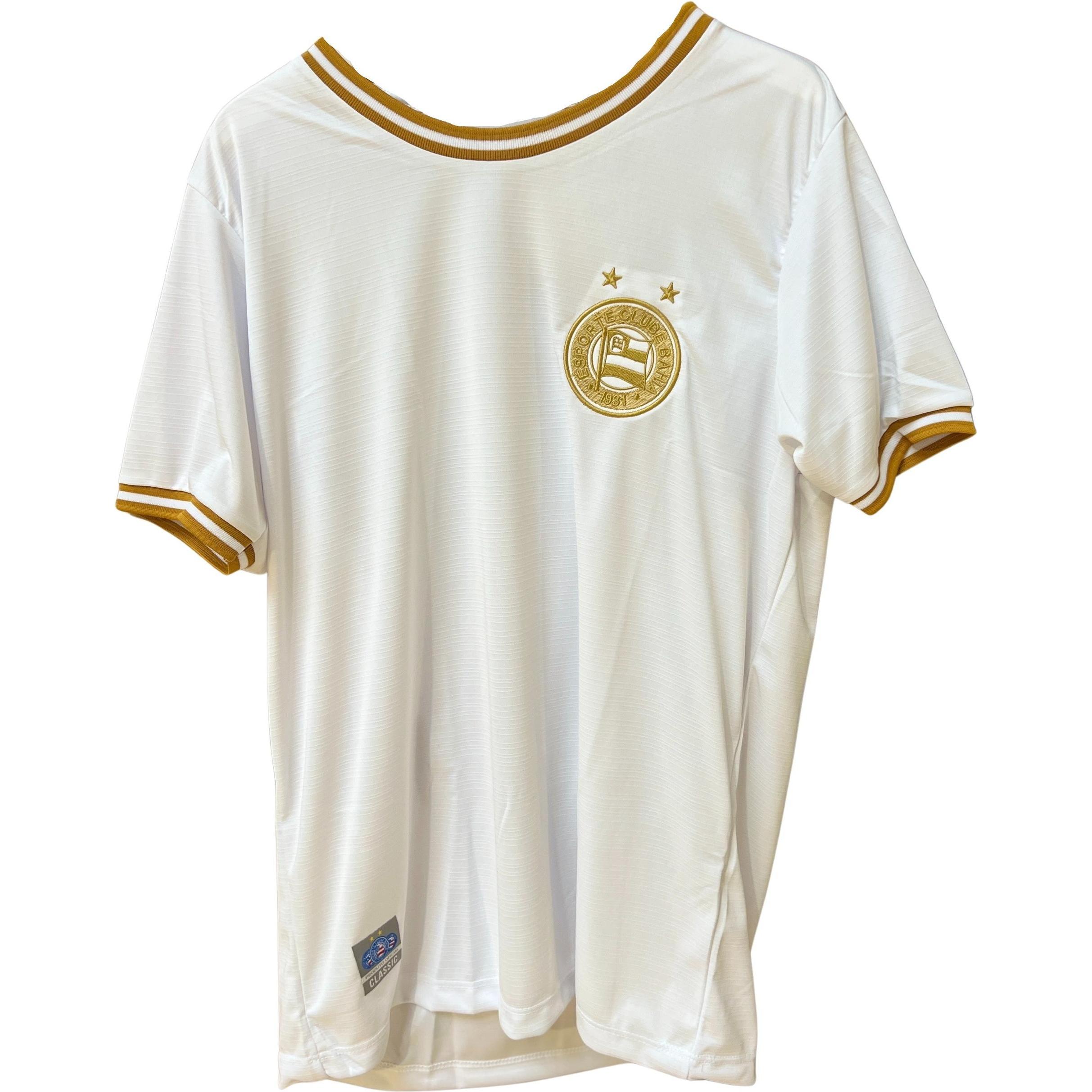 Retromania by Veris, Herren, Sportshirt, trikot esporte clube bahia jacquard jc006 (XL), Weiss, XL