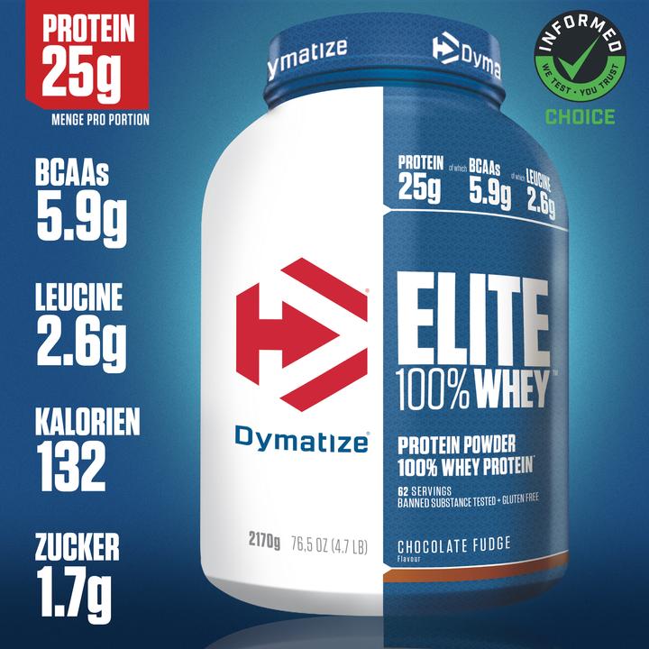 Actual product image Dymatize Elite whey protein (Chocolate Fudge, 1 pcs., 2170 g)