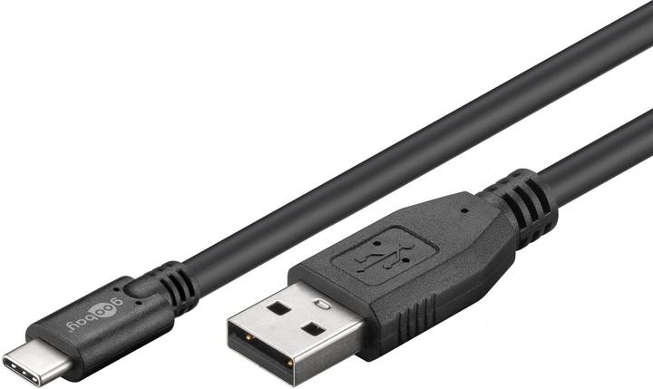 Image du produit Goobay Câble USB 2.0 USB-C™ vers USB A, noir, 3 m (3 m, USB 2.0)