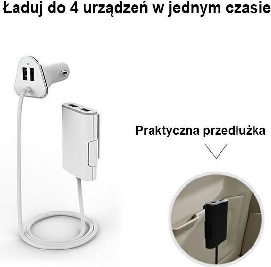 Produktbild Awei lad. sam. C400 9.6A 4xUSB High Speed bialywhite