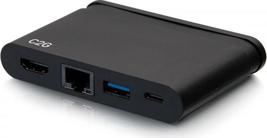 Actual product image C2G USB C Dock with HDMI, USB, Ethernet, USB C & Power Delivery up to 100W (Thunderbolt, USB-C)