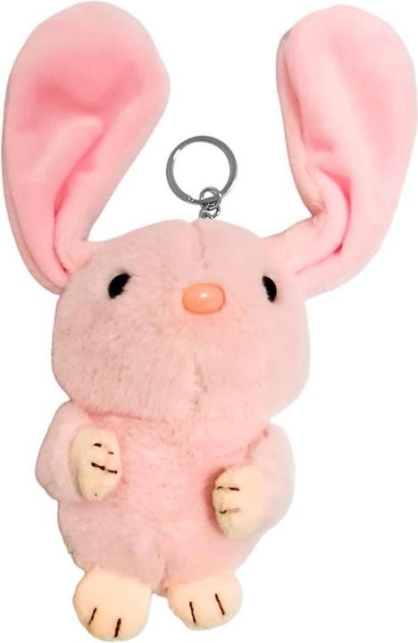 Pink plush key ring