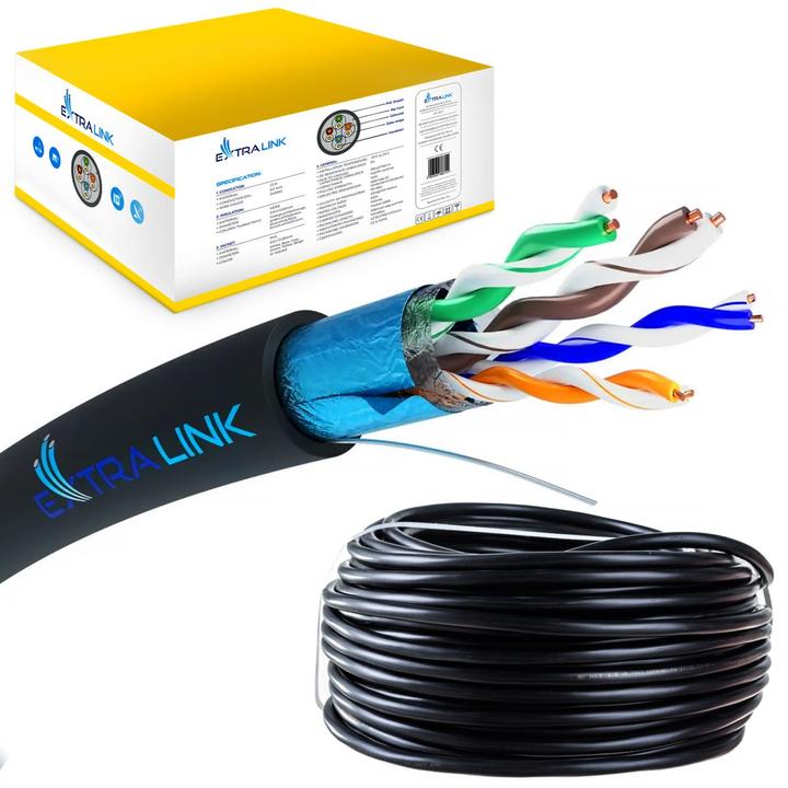 Immagine prodotto Extralink CAT5E FTP (F/UTP) V2 DOPPINO TELEFONICO PER ESTERNI 100M (F/UTP, CAT5e, 100 m)