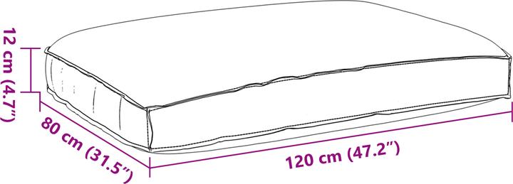 Image du produit vidaXL Coussin Pallet (120 x 80 x 12 cm)