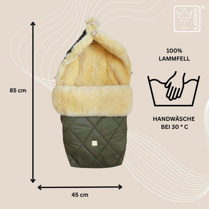 Actual product image Kaiser Baby Kaiser Lammfell Fusssack Coosy, kaki