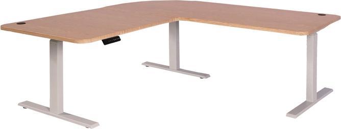 Produktbild Swisshandel24 Tischplatte HWC-D40 für Eck-Schreibtisch, Schreibtischplatte, 90° hellbraun