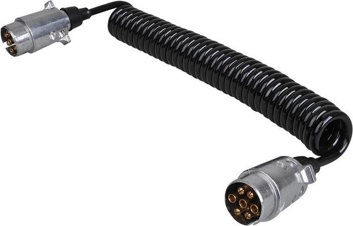 Actual product image ProPlus Spiral cable with 2x plug 7-pin metal in blister (4.50 m)