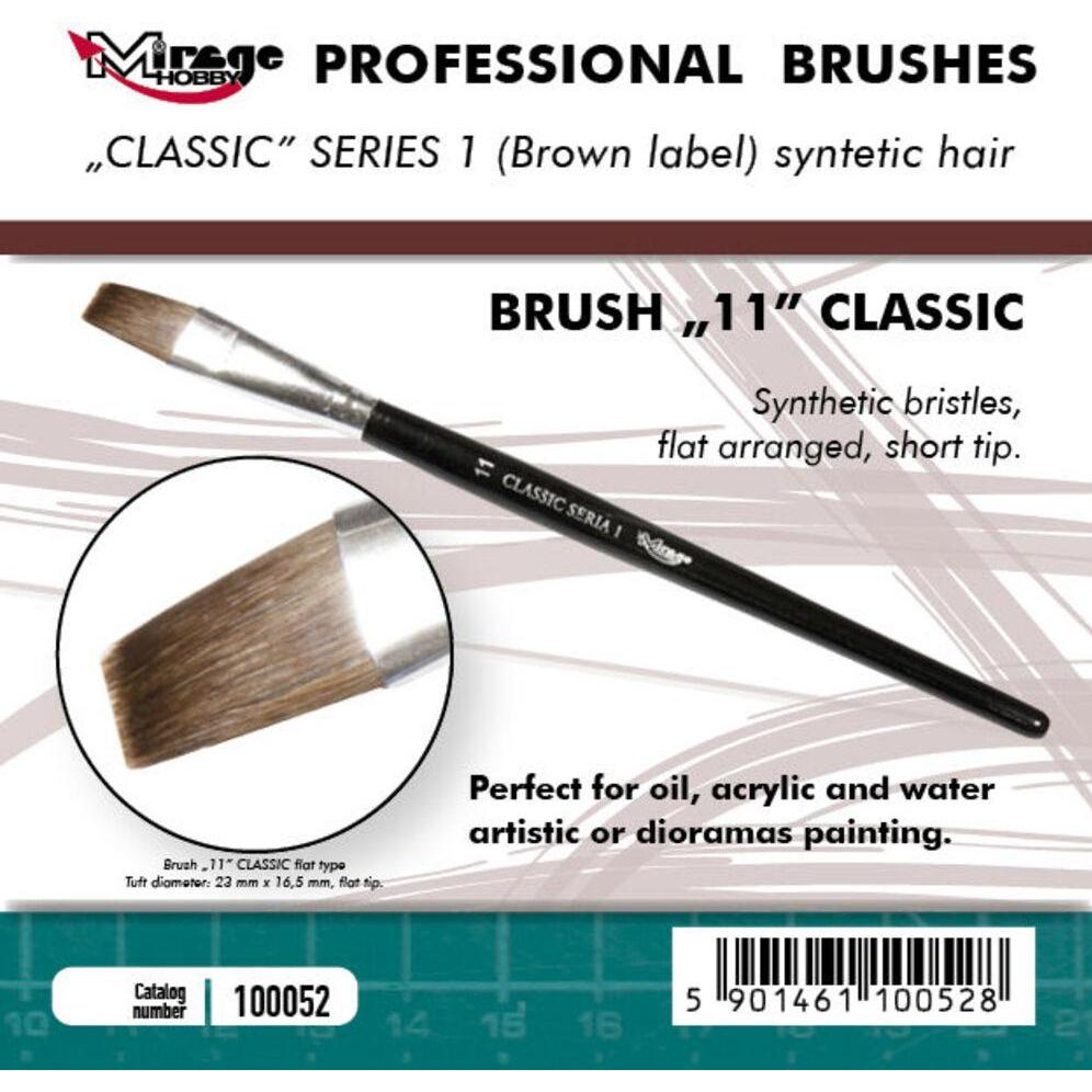 Mirage Hobby, Pinsel, MIRAGE BRUSH FLAT HIGH QUALITY CLASSIC SERIES 1 size 11 (110 mm)