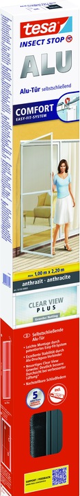 Actual product image tesa Insect screen Alu COMFORT for doors, insect screen (100 x 220 cm)