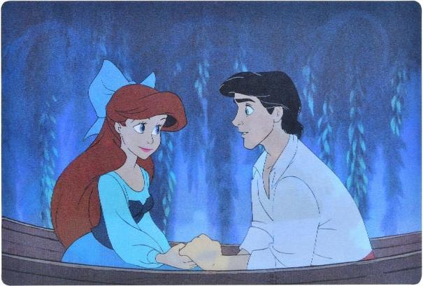 Actual product image Disney Ariel & Prince Eric, Flanders postcard boat lenticular