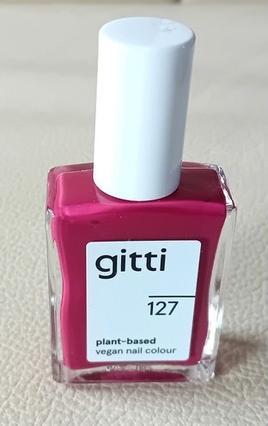 Actual product image Gitti no. 127 Nail Polish Red Plum (no. 127 Nail Polish Red Plum, Colour paint)