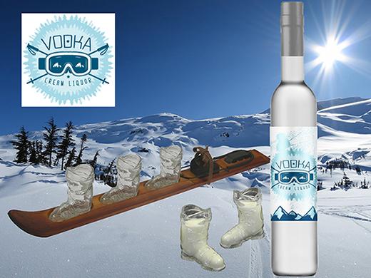 Produktbild Mayer - the gift factory Vodka-Cream-Likör 500ml - 17%vol. mit Skis und Skischuhe