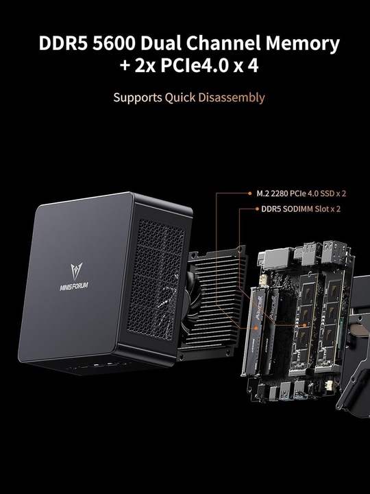 Actual product image Minisforum UM890 Pro (AMD Ryzen 9 8945HS)