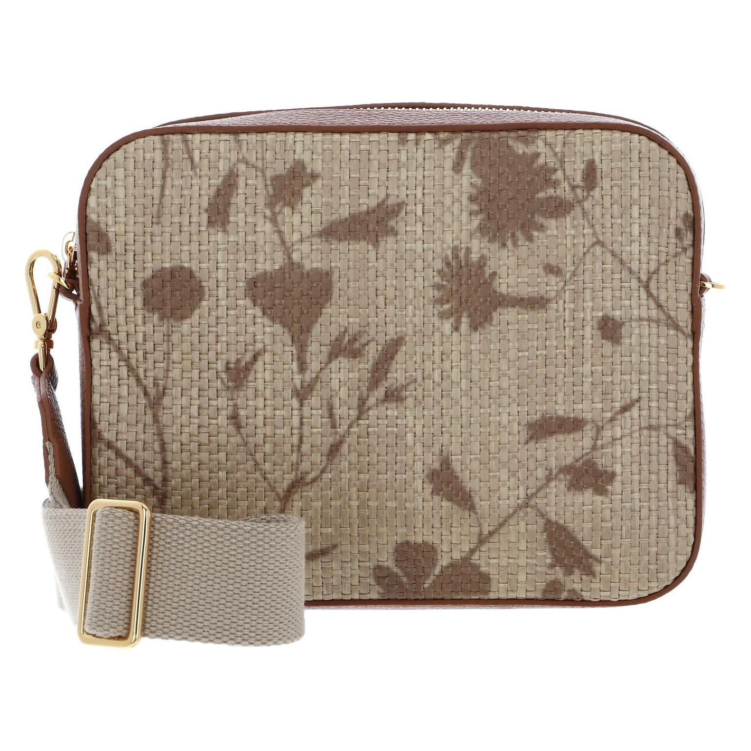 Coccinelle, Damen, Handtasche, Tebe Straw Shadow Print Mini Bag, Beige