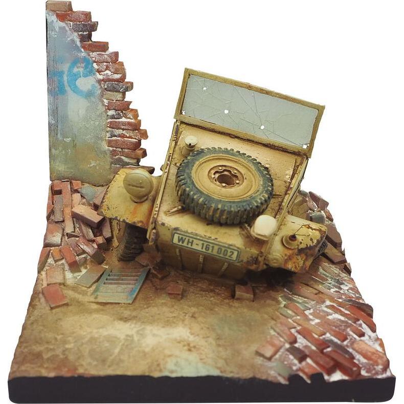 Wittmax Scenics Diorama Bases Kubelwagen Front 7x7x6cm