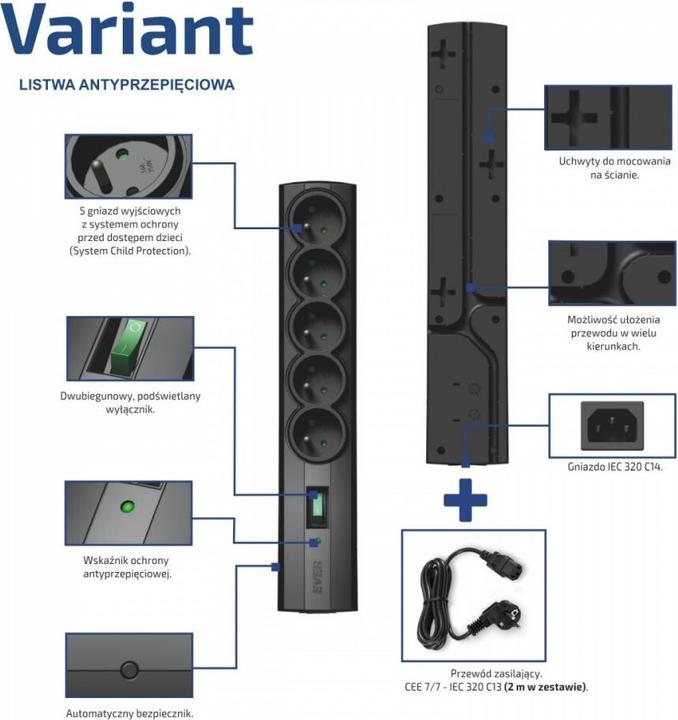 Actual product image Ever Variant overvoltage protection