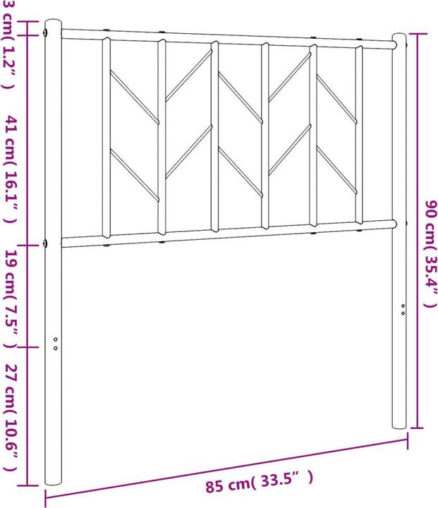 Image du produit vidaXL Kopfteil (85 x 4 x 90 cm)