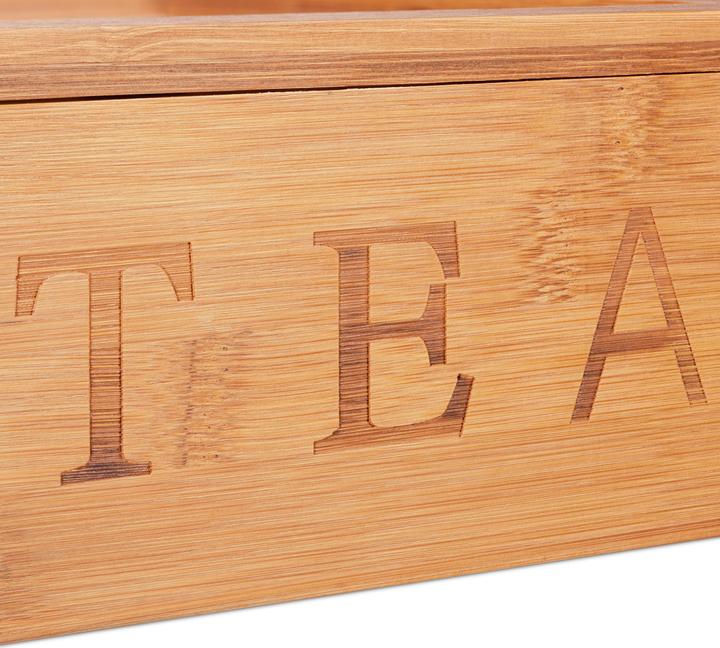 Actual product image Relaxdays 9 Compartment Tea Box