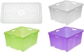 Produktbild OKT Aufbewahrungsbox "Multi-Box XXL", 44 Liter, natur Farbe: natur-transparent, leer platzsparend nes... (44 l)