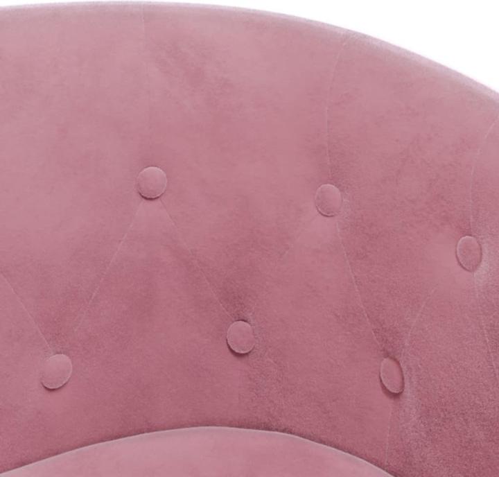 Image du produit vidaXL Clubsessel mit Fusshocker Rosa Samt,Farbe: Rosa,Material