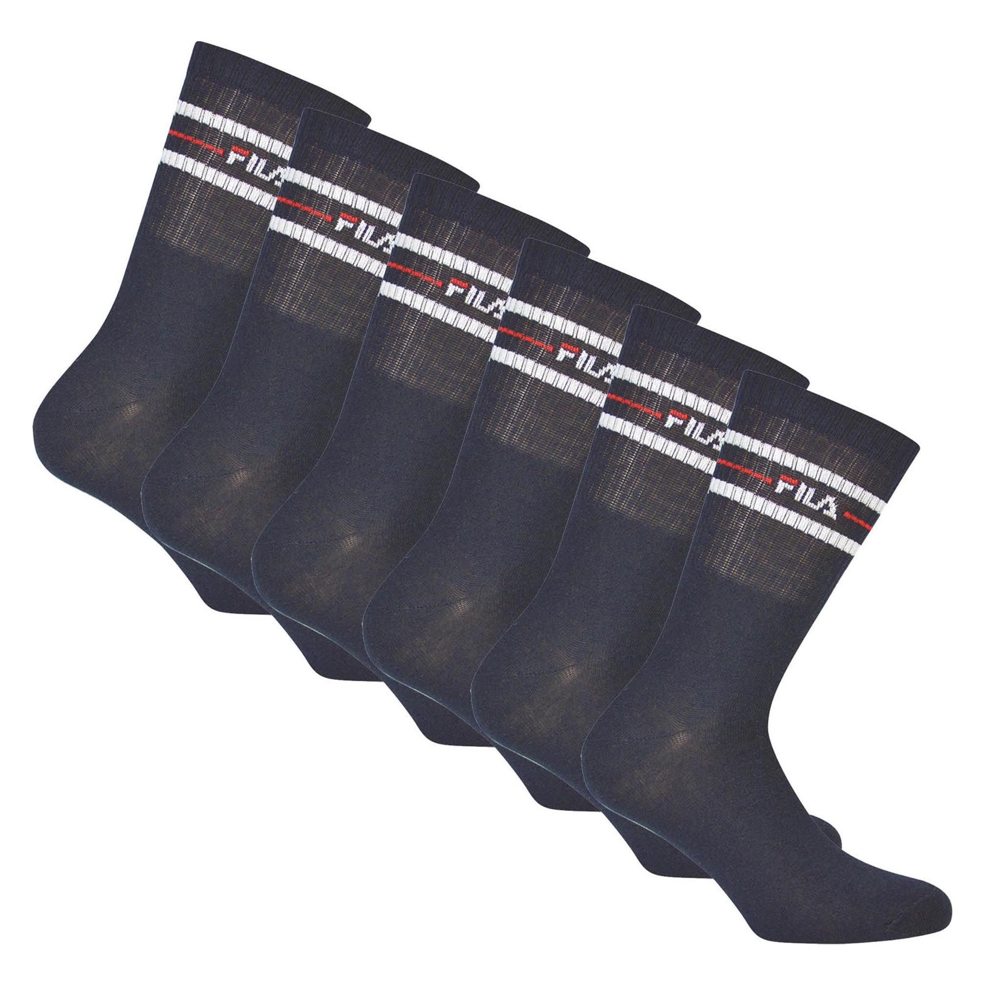 Fila, Damen, Socken, Socken Sportlich Bequem Sitzend, Blau, (6er Pack, 43 - 46)