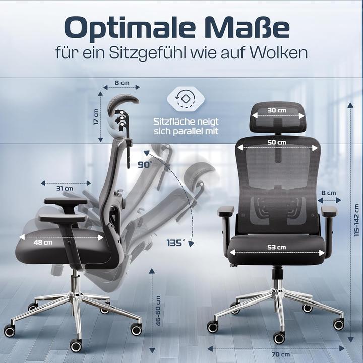 Image du produit Clouvou Ergonomischer Bürostuhl BrightSeat