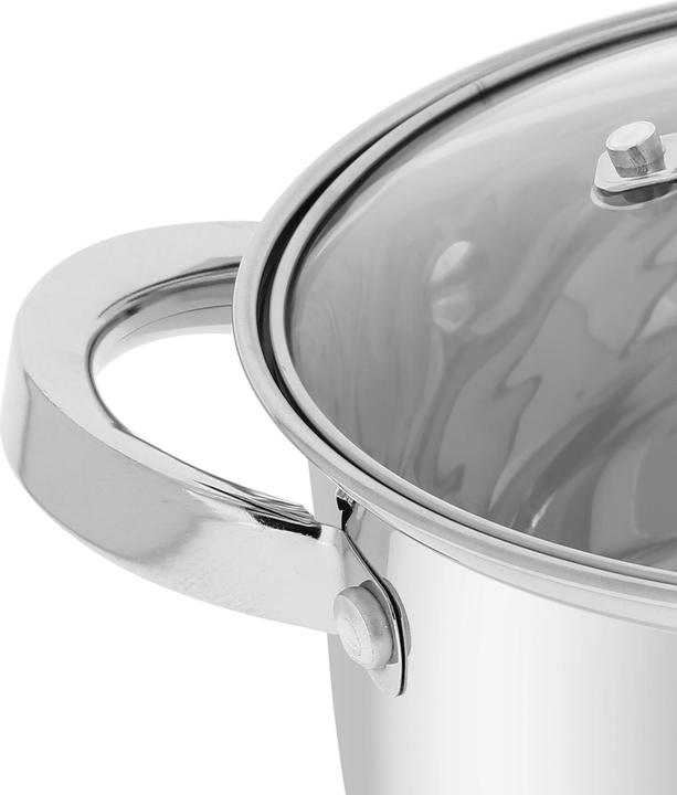 Actual product image Cheffinger Stainless steel saucepan with induction lid (20 cm, Roman pot, Stainless steel)