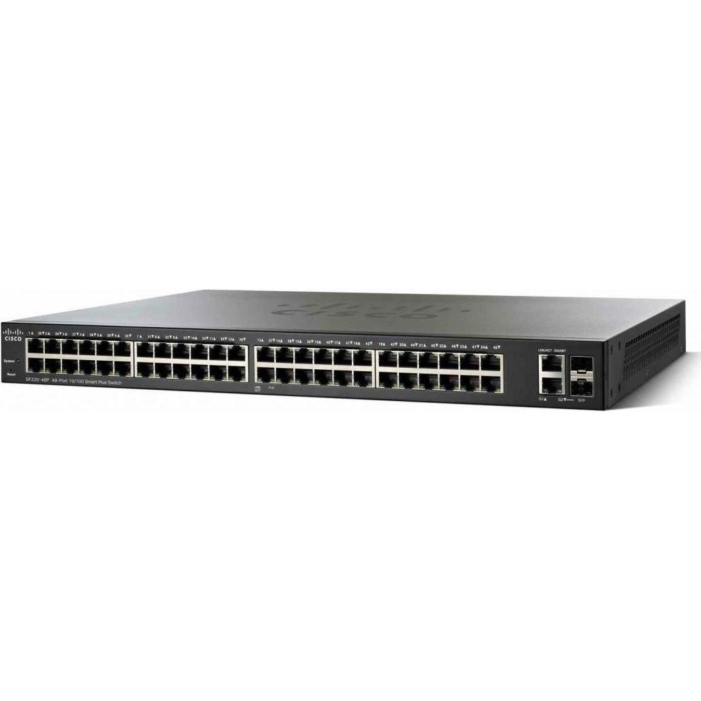 Cisco SF350-48: 48 Port Managed Switch (48 Ports), Netzwerk Switch, Schwarz