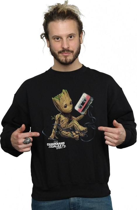 Actual product image Mens Guardians Of The Galaxy Groot Tape Sweatshirt (4XL)