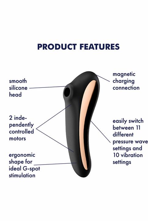 Actual product image Satisfyer Dual Kiss Air Pulse Vibrator