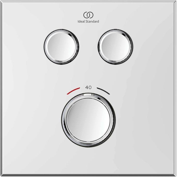 Actual product image Ideal Standard IDS flush-mounted shower thermostat Navigo CERATHERM 2 consumer, angular chrome