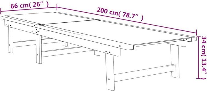Produktbild vidaXL Sonnenliege (200 cm)