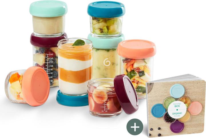 Actual product image Babymoov Babybols 4x120ml 4x220ml + recipe book