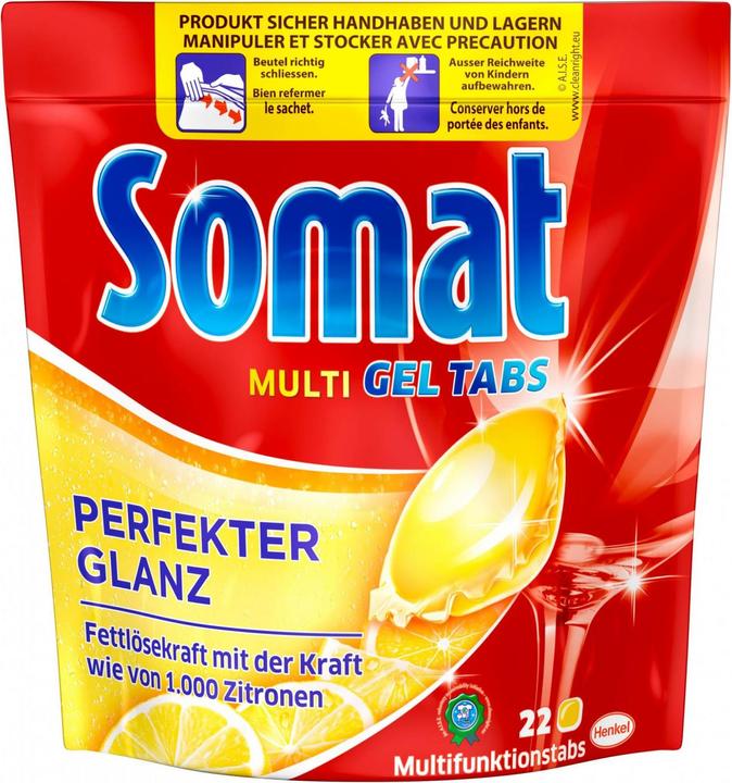 Actual product image Somat Multi Gel Tabs Lemon (Tabs, Gel, 22 Washing cycles)
