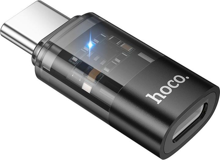 Produktbild Hoco Cable adapter Type C (male) to Lightning (female) UA36D transparent black (USB Typ C, Lightning)