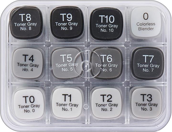 Produktbild Copic Grafikmarker Classic Grau-Set ”TG”, 12 Stück (Grau, 12 x)