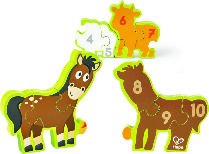 Produktbild Hape Zahlen & Farmtiere (10 Teile)