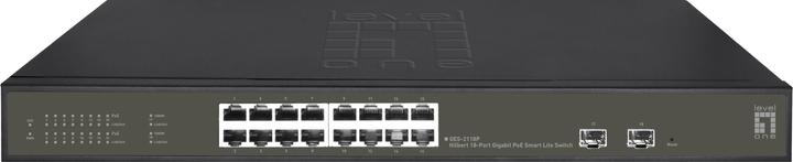 Image du produit LevelOne Commutateur 16x GE GES-2118P 2xGSFP 16xPoE (18 Ports)