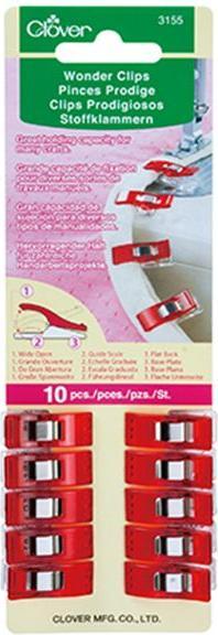 Actual product image Clover Fabric clip red