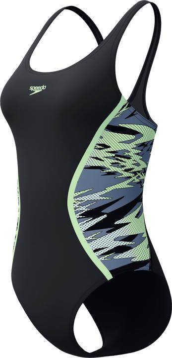 Produktbild Speedo Hyperboom Splc Msclbk 1pc Blk/Ltgrn (38, 40)