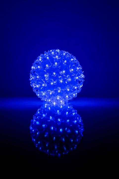 SANDISK N/A Kugel mit Blumen RS-209 100LED D-14cm Blau